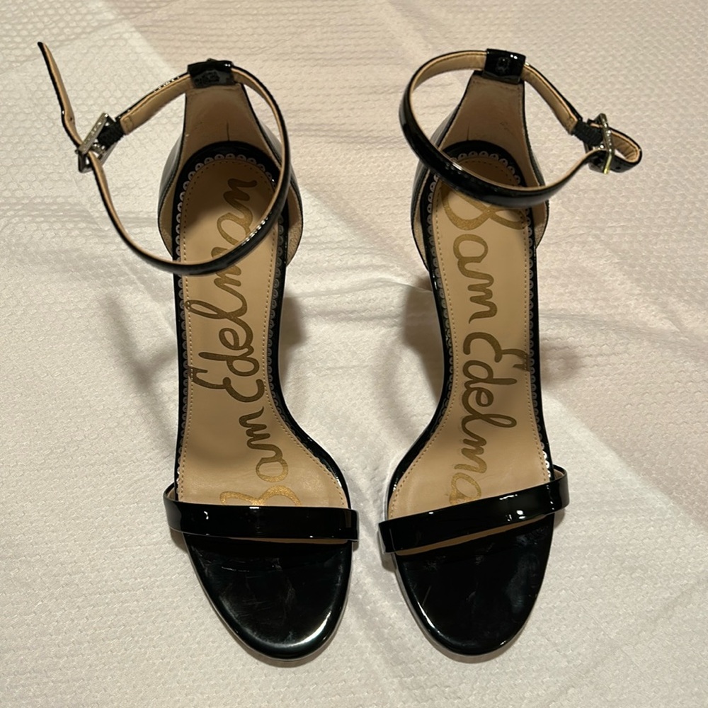 Sam Edelman, black patent dress shoes, size 9m